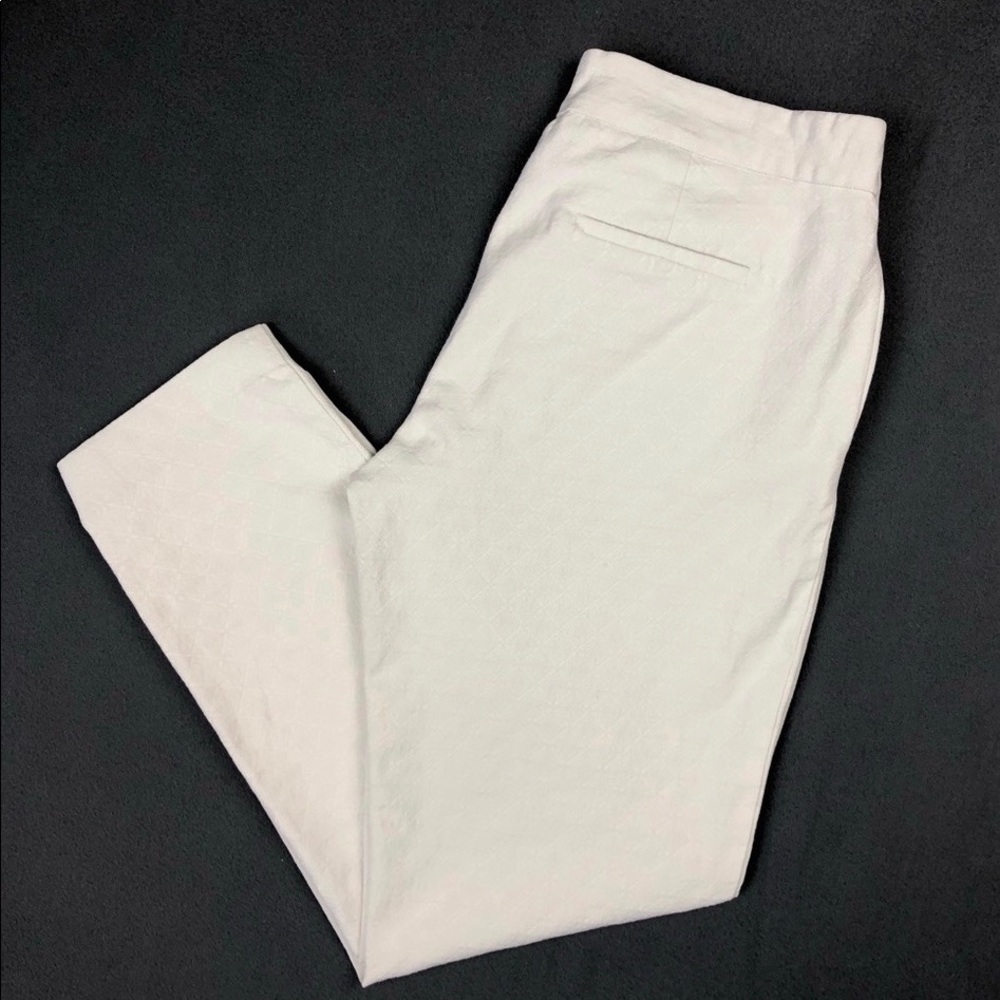 Adrianne Vittadini cream white ankle pants Sz10